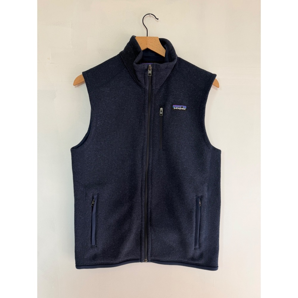 Patagonia Better Sweater Vest Mens Small Navy Blue Gorpcore Full Zip Fleece
